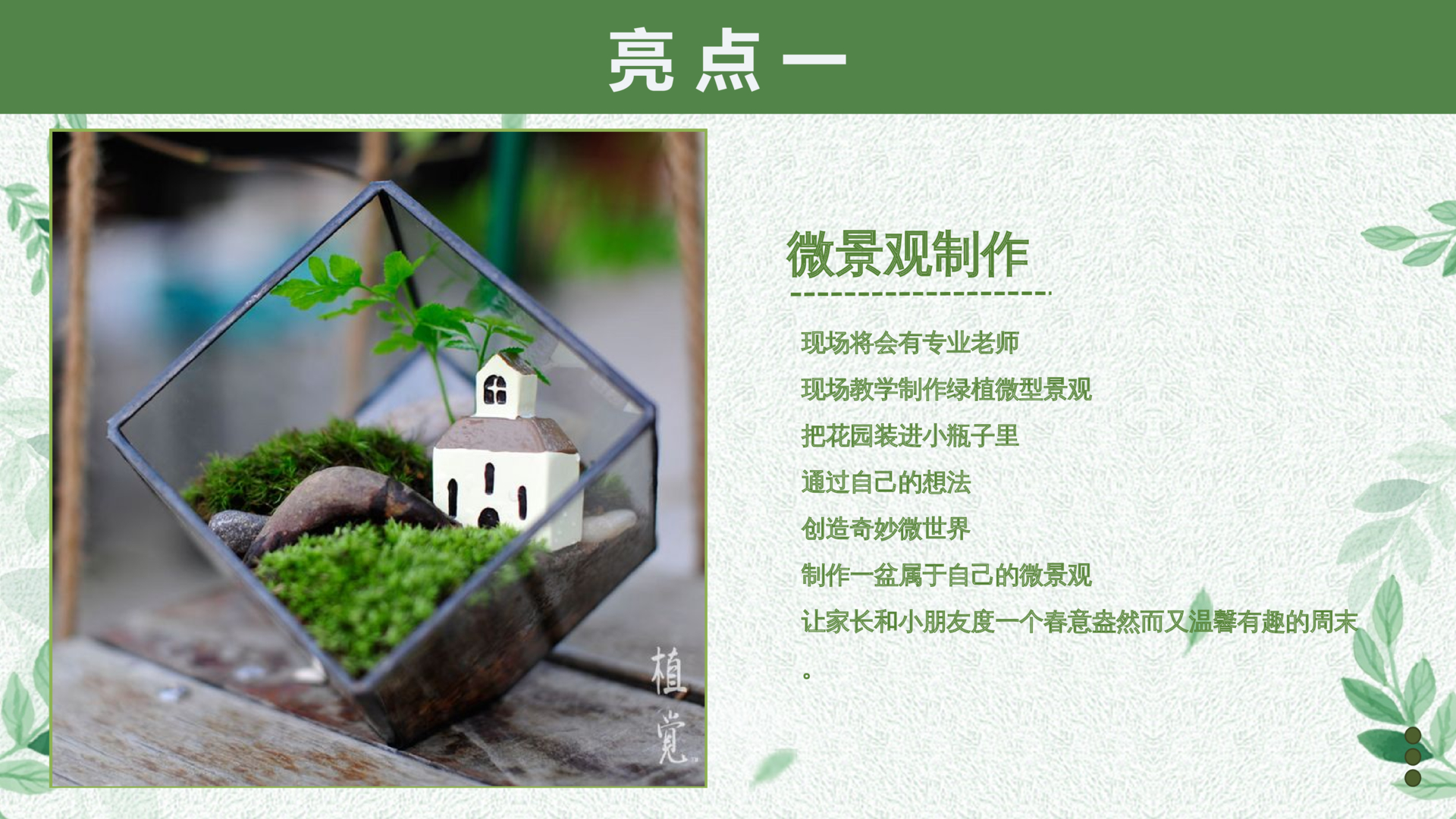 微景观主题暖场活动
