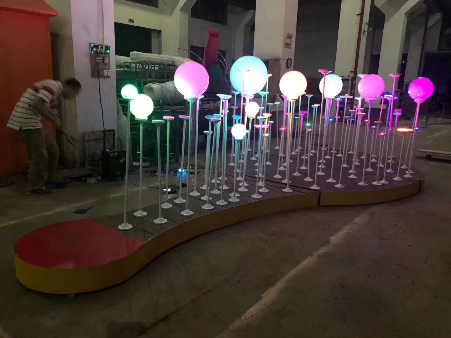 吹气泡泡灯 呼吸之光 地插呼吸灯