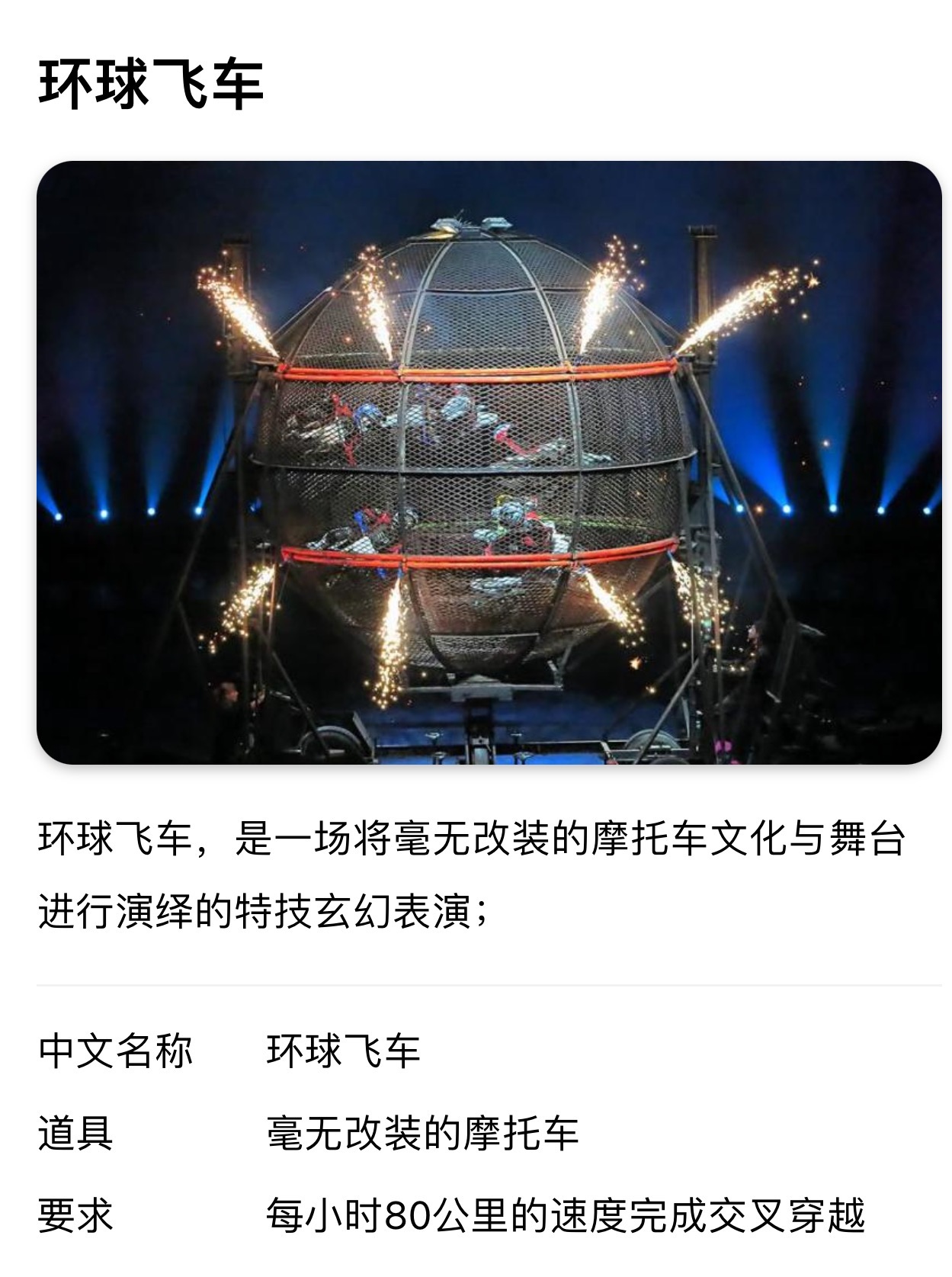 环球飞车表演