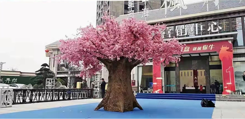 开春游园桃花林景区美陈装置租售