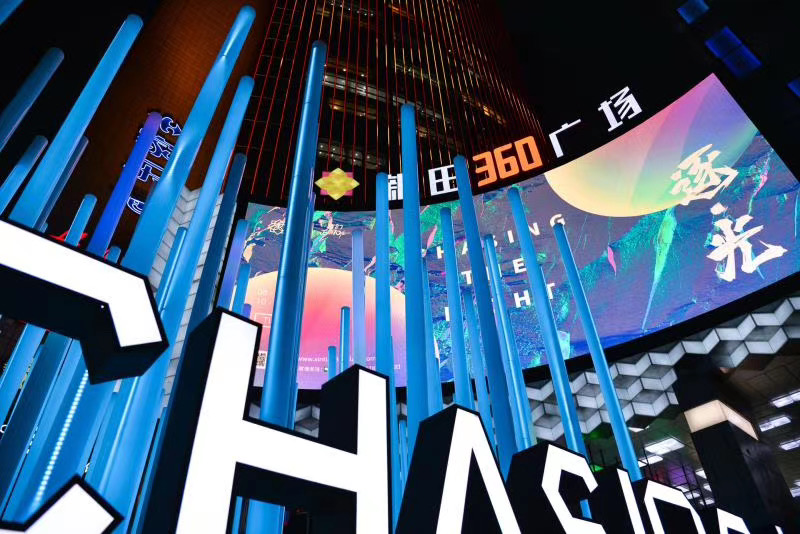 幻彩3D流光柱 发光柱