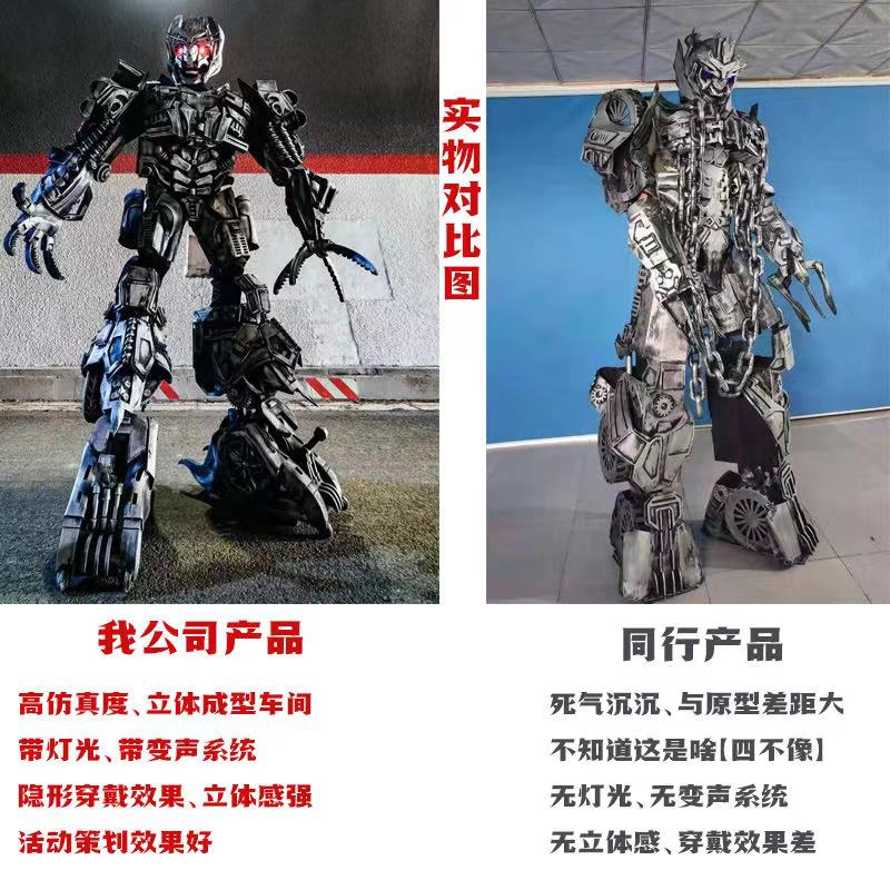 抖音网红威震天同款 可穿戴变形金刚演出服装 厂家直出