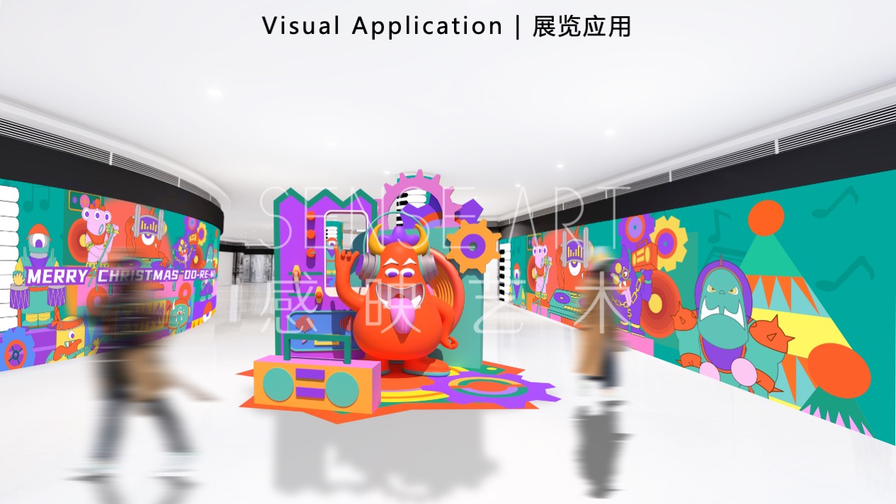 【哆来咪圣诞狂响曲】英国奇趣脑洞插画艺术家主题IP美陈装置展