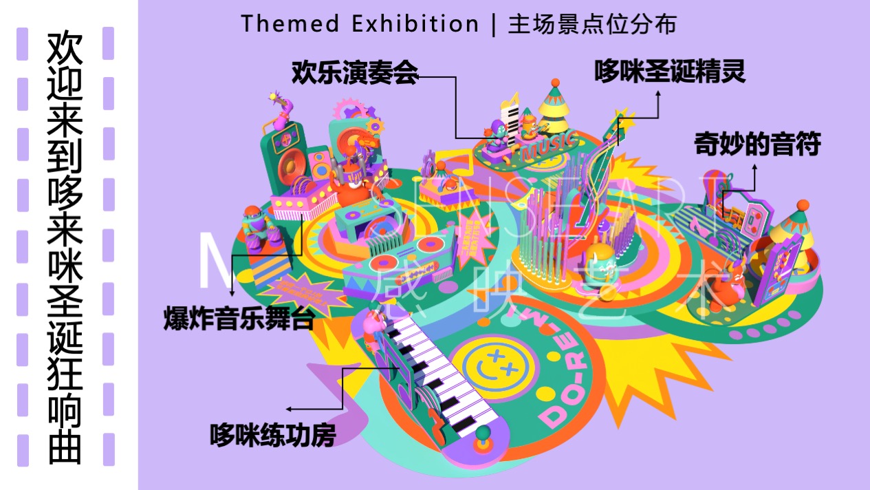 【哆来咪圣诞狂响曲】英国奇趣脑洞插画艺术家主题IP美陈装置展
