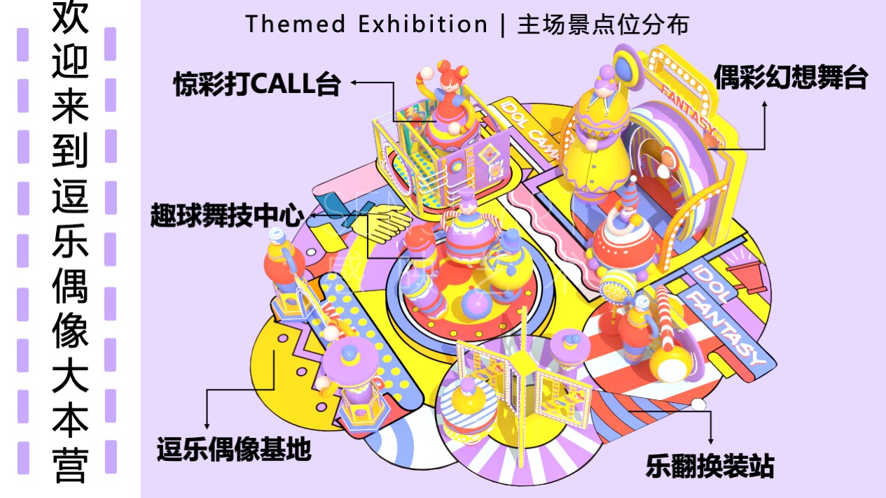 【逗乐偶像大本营】英国抽象奇特艺术家艺术IP美陈装置展