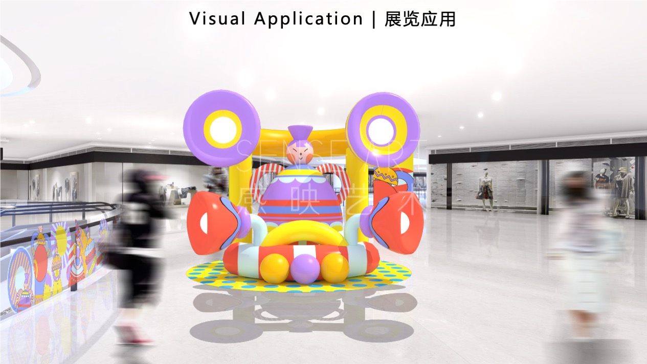 【逗乐偶像大本营】英国抽象奇特艺术家艺术IP美陈装置展