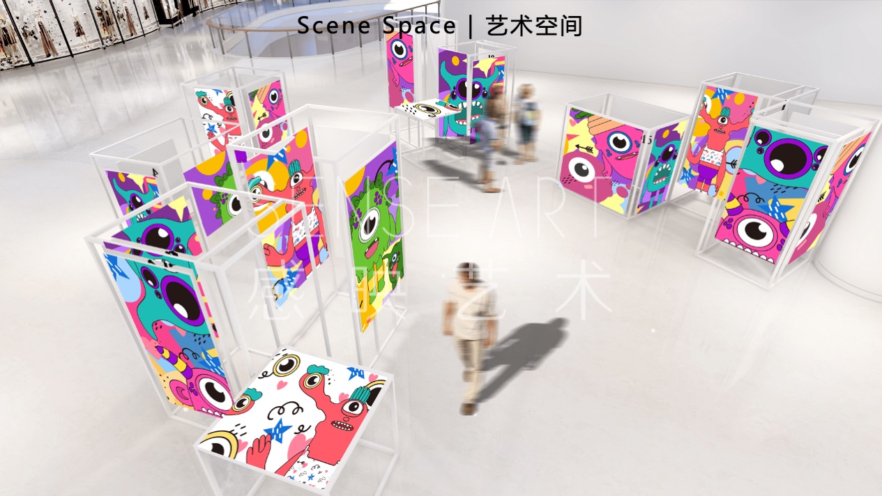 【超能怪兽研究所】墨西哥奇趣脑洞插画艺术家艺术IP美陈装置展