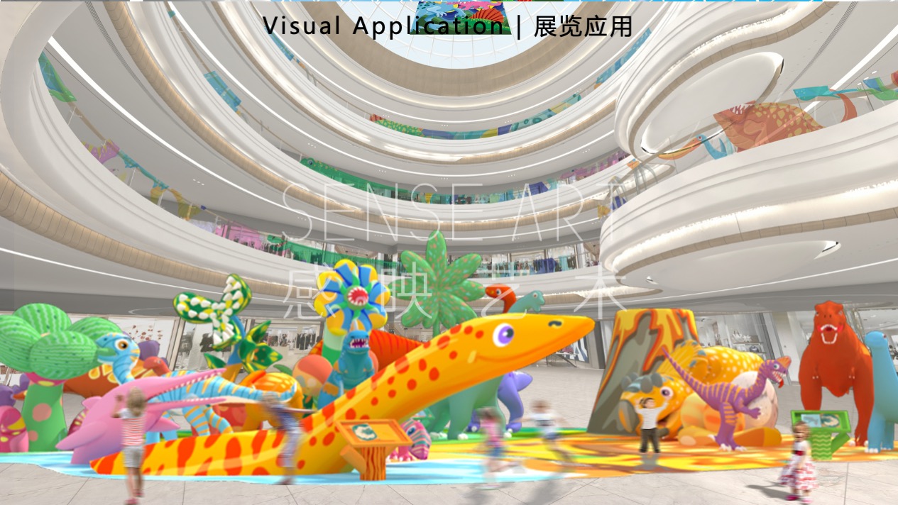【奇趣恐龙乐园】意大利萌趣潮玩插画艺术家主题IP气模装置展
