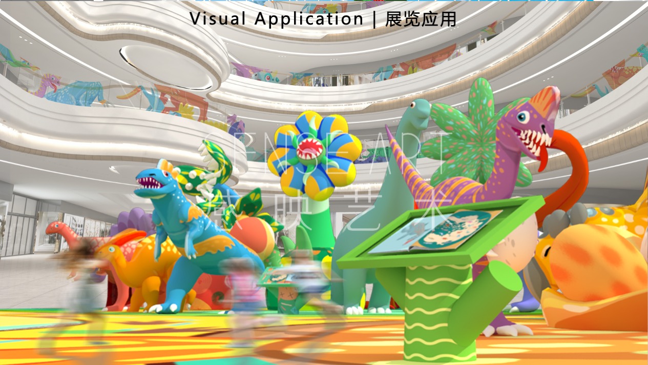 【奇趣恐龙乐园】意大利萌趣潮玩插画艺术家主题IP气模装置展