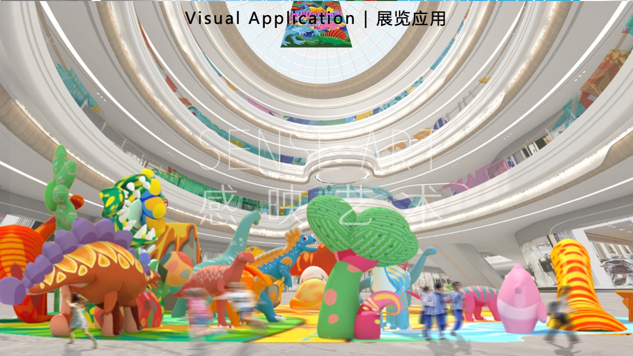 【奇趣恐龙乐园】意大利萌趣潮玩插画艺术家主题IP气模装置展