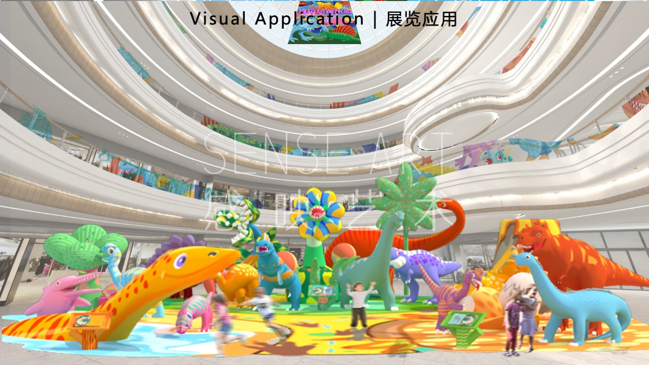 【奇趣恐龙乐园】意大利萌趣潮玩插画艺术家主题IP气模装置展