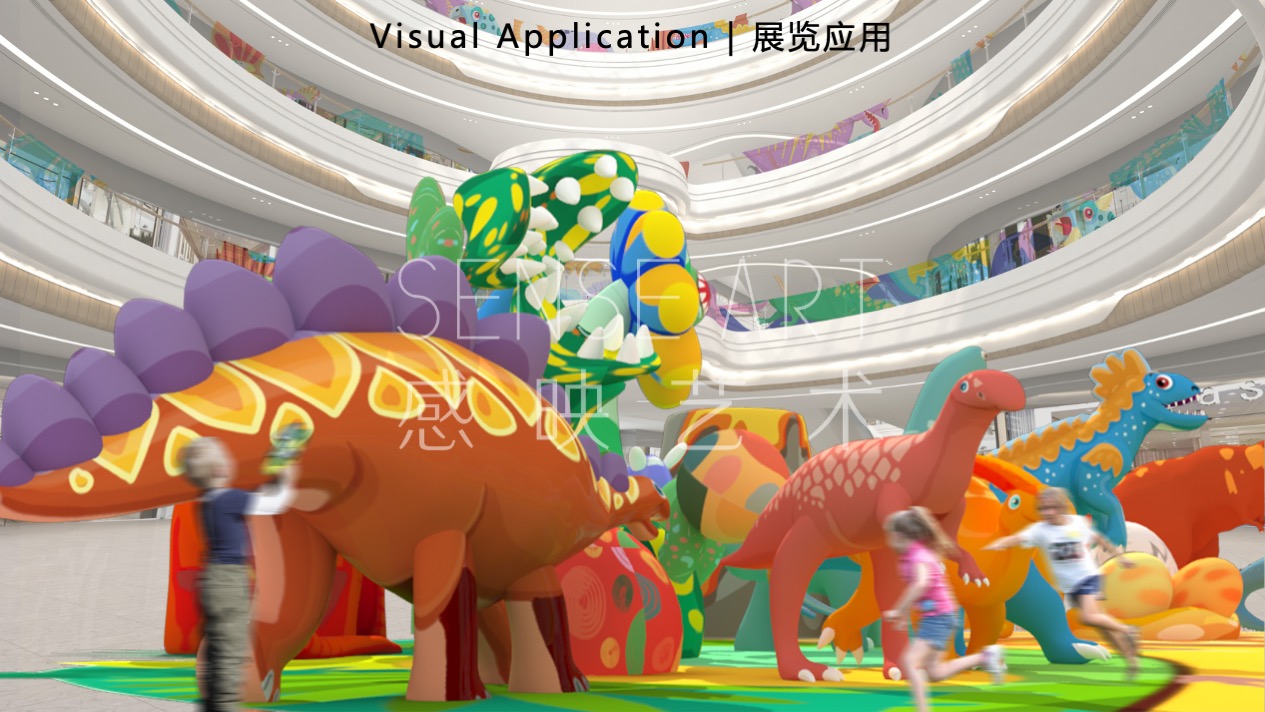 【奇趣恐龙乐园】意大利萌趣潮玩插画艺术家主题IP气模装置展