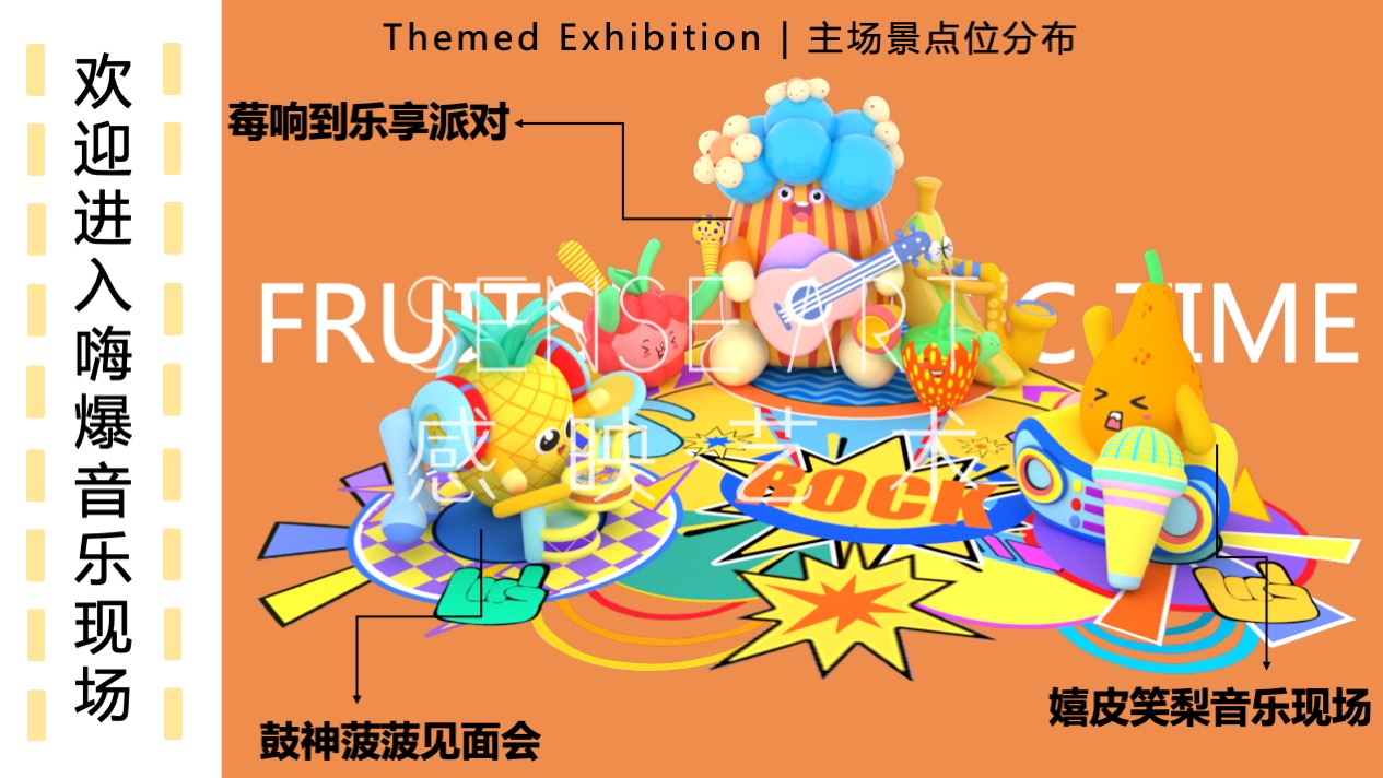【Hi浪水果音乐节】美国妙趣生活主题IP气膜美陈装置展