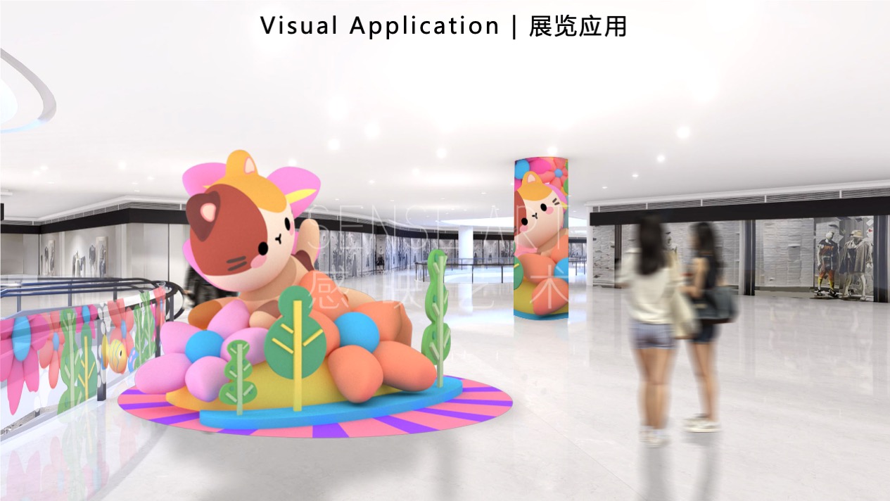 【与喵的日子里】乌兹别克斯坦萌趣潮玩主题IP气膜美陈装置展