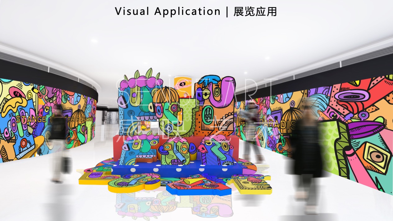 【怪诞字母乐园】墨西哥奇趣脑洞插画艺术家主题IP美陈装置展