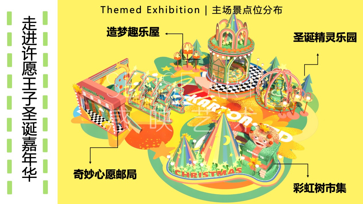 【许愿王子圣诞嘉年华】俄罗斯插画艺术家主题IP美陈装置展