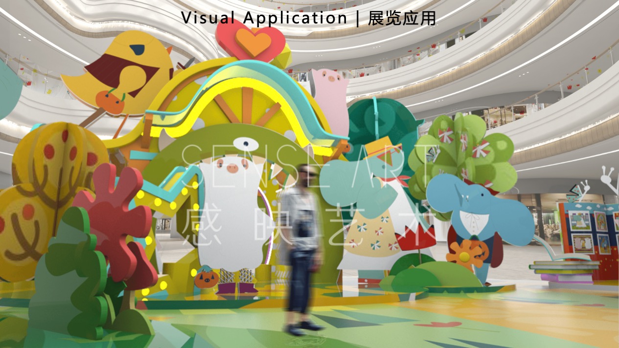 【嘟嘟象大画森游】意大利梦幻唯美艺术家艺术IP美陈装置展