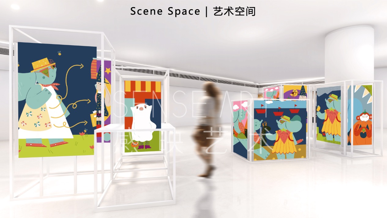 【嘟嘟象大画森游】意大利梦幻唯美艺术家艺术IP美陈装置展