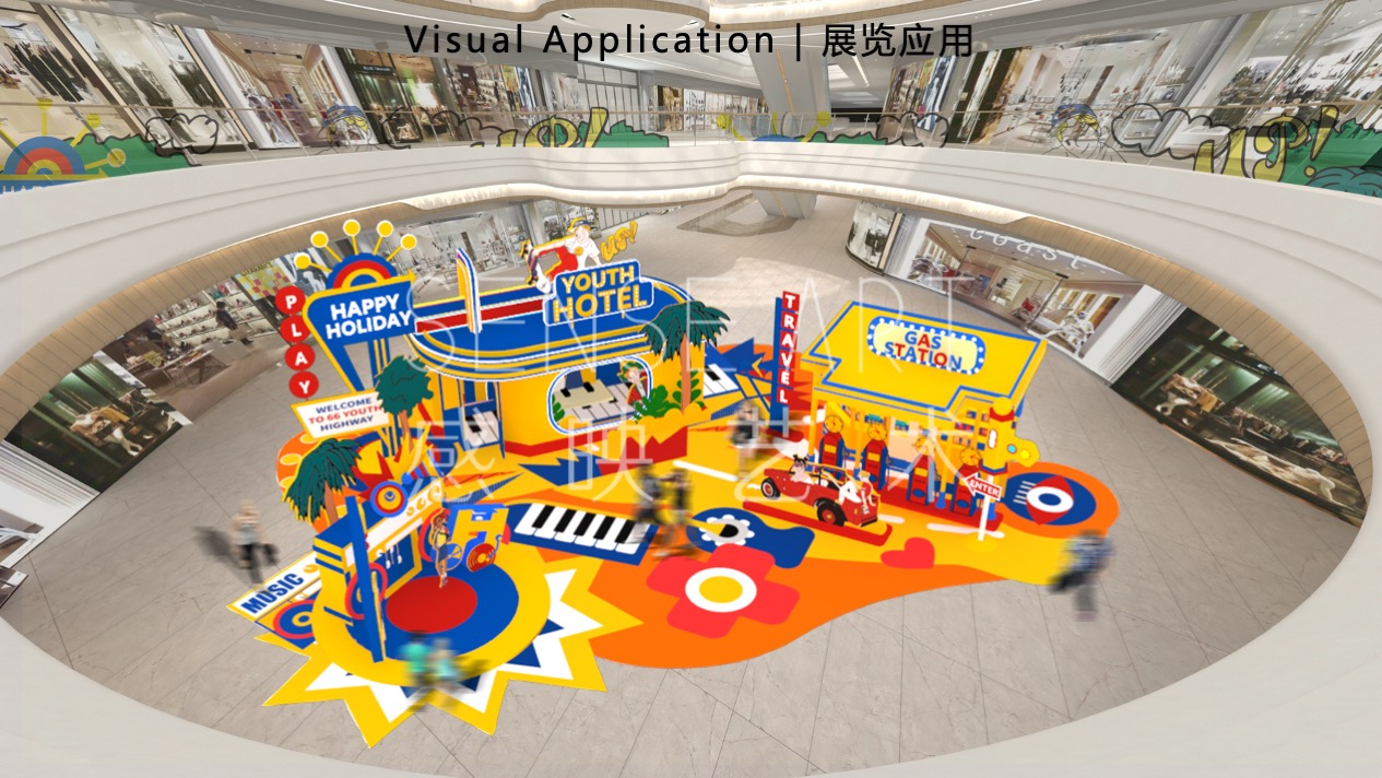 【66号青春公路】韩国萌趣潮玩主题IP美陈装置展