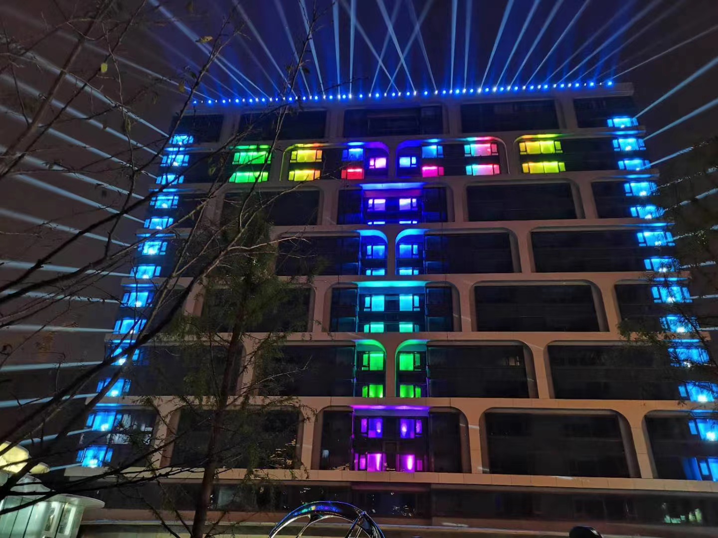 楼体MAPPING秀  楼体激光雕刻  楼体秀 激光秀