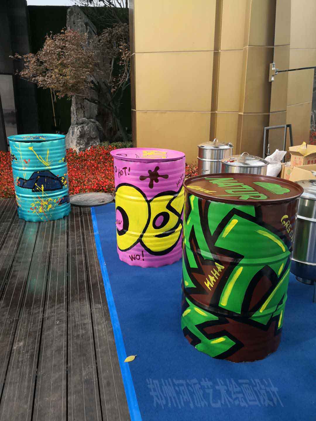 手绘、涂鸦、大型壁画、手绘3d立体画