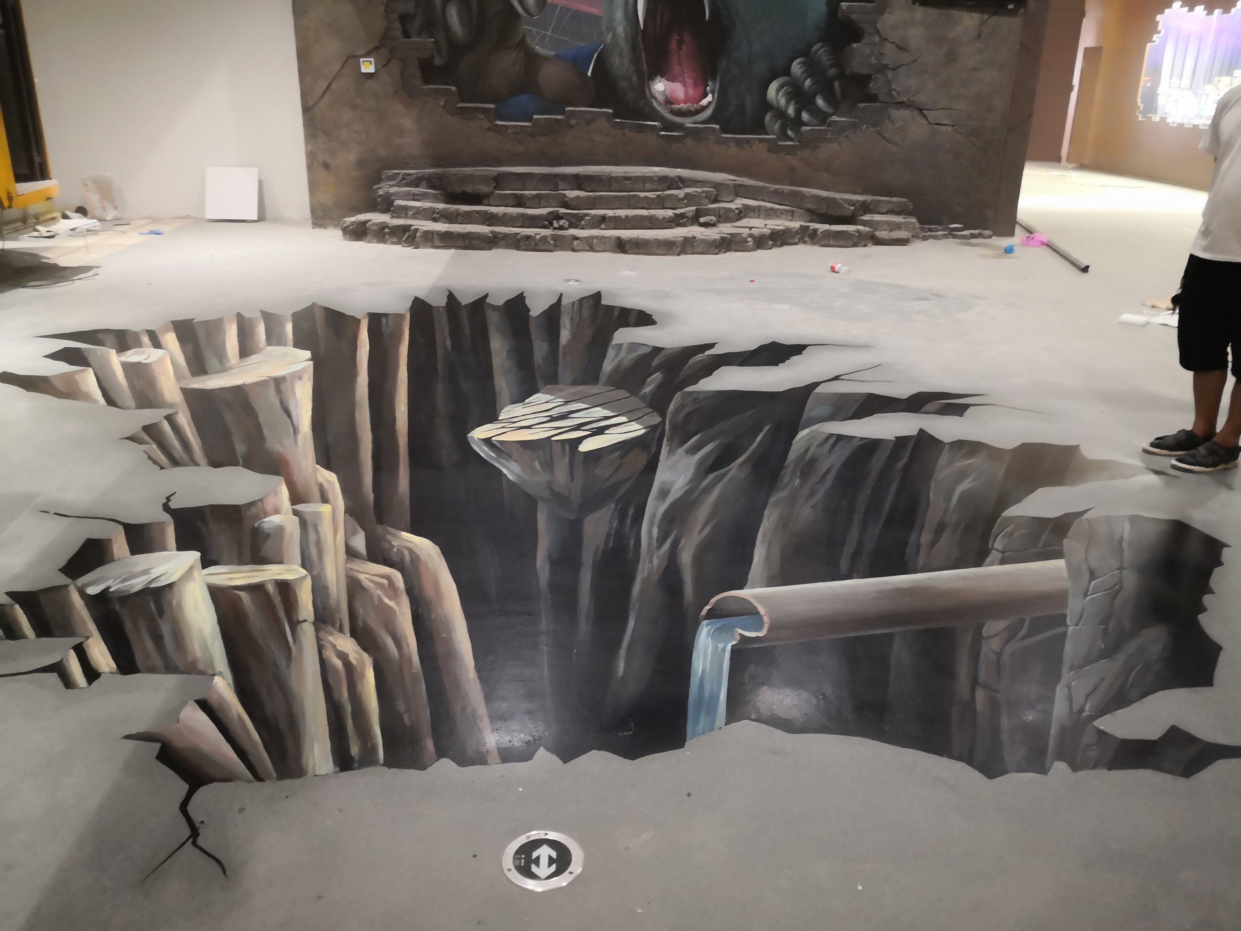 手绘、涂鸦、大型壁画、手绘3d立体画
