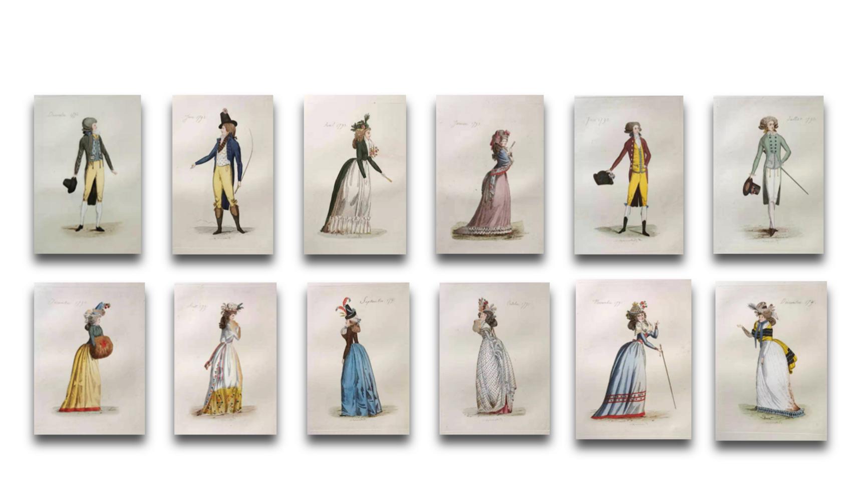 法国宫廷时装名画展--巴洛克洛可可时尚服饰版画作品