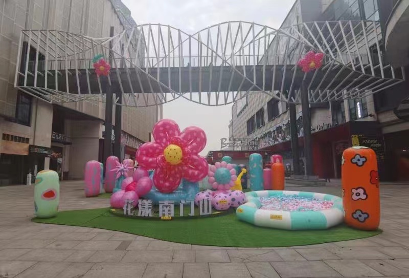 美陈装饰仿真充气景观气模花朵