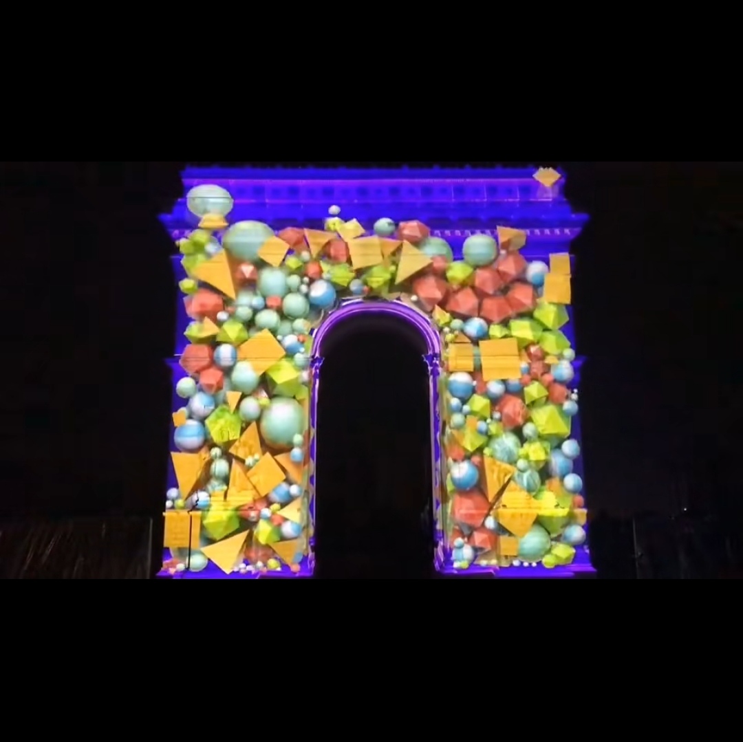 凯旋门楼体Mapping秀