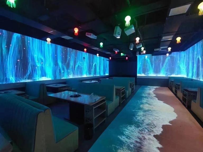 3d全息投影仪沉浸式5d裸眼互动酒吧餐厅KTV墙地面定制