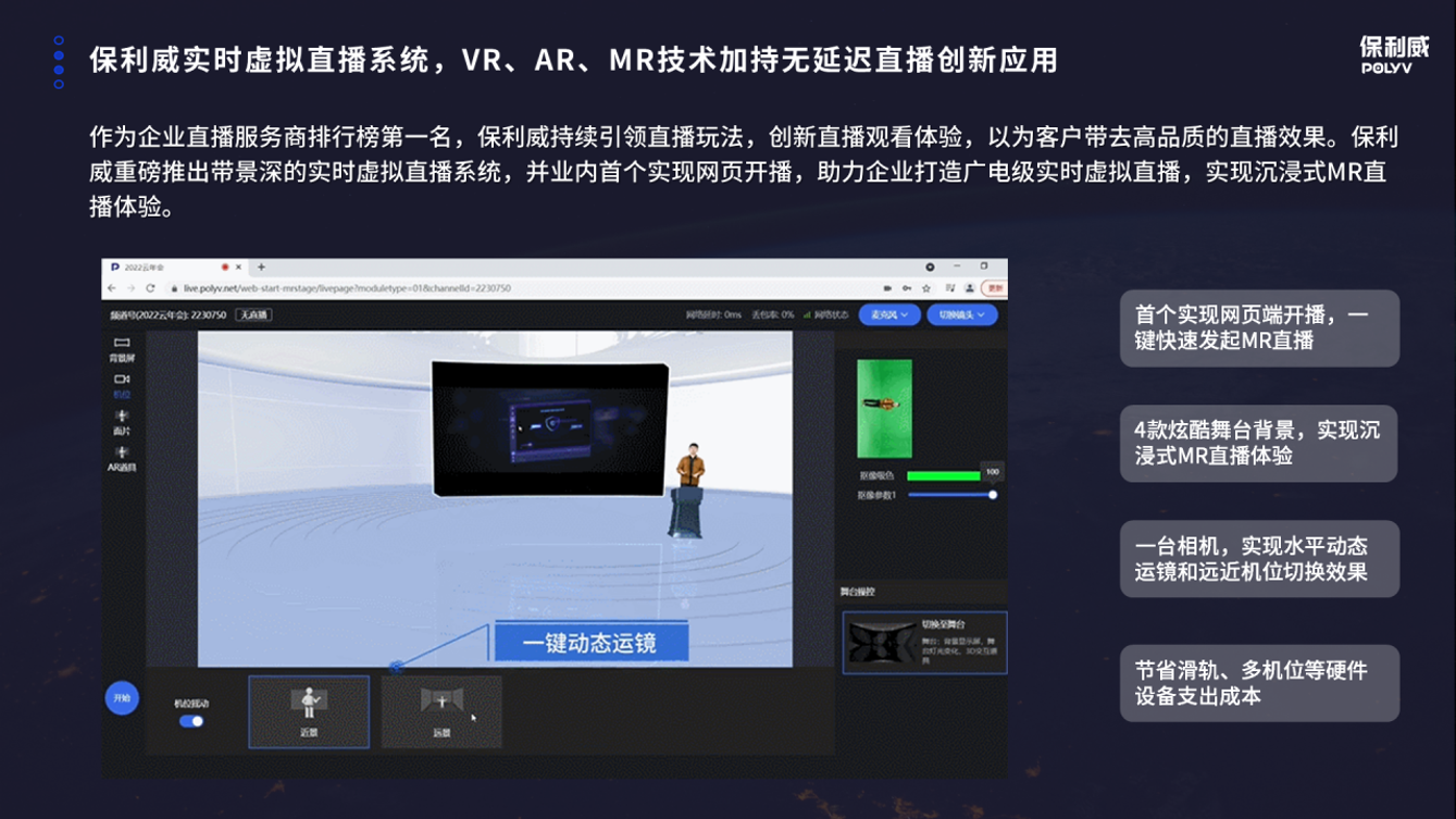 数字化虚拟直播、AR/MR直播—适用企业发布会、峰会、年会等