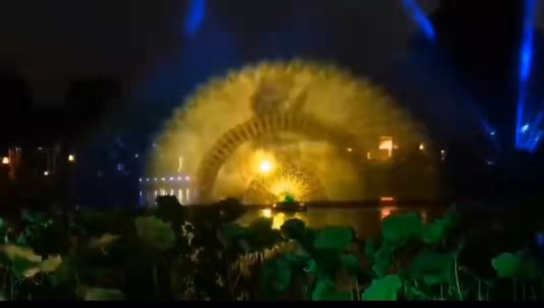 全息水幕电影，全息数字水幕，水上投影