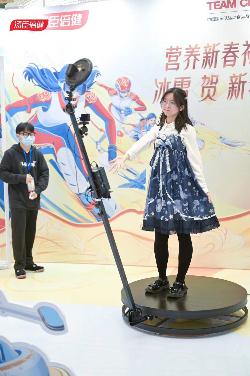 360拍照环拍出租360度旋转环绕租赁VR滑雪体感互动道具
