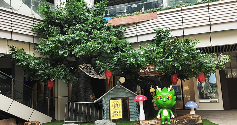绿色森系美陈怎么做？推荐南京·美利广场“魔法森林”场景美陈