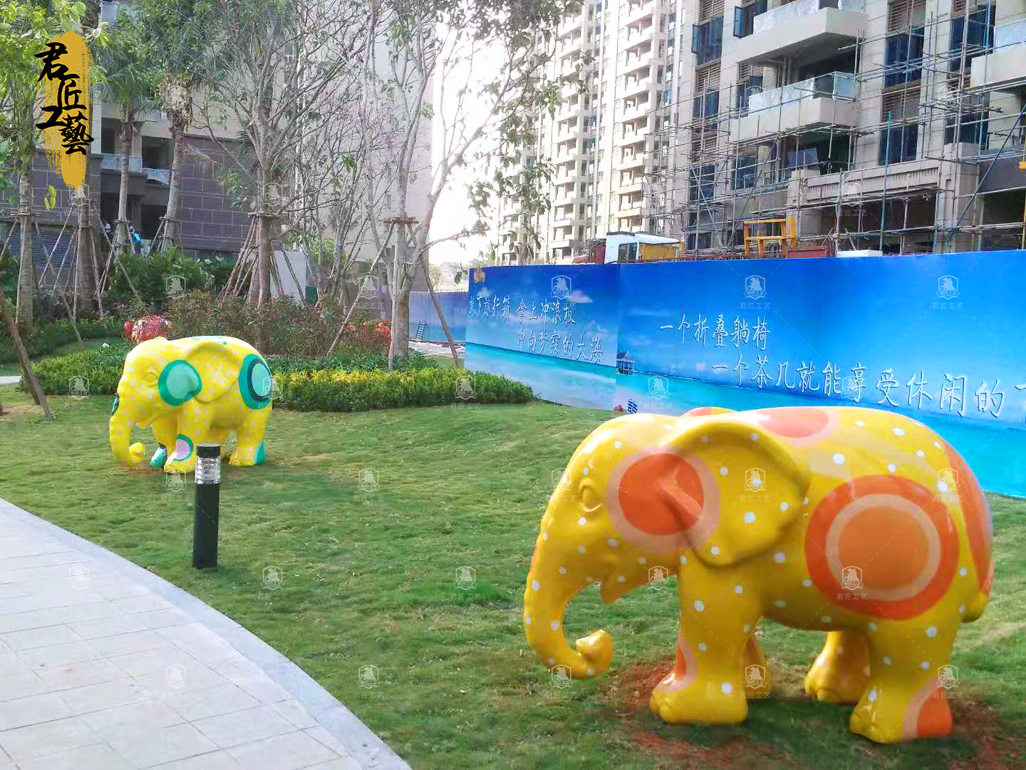 玻璃钢彩绘动物  常规摆件