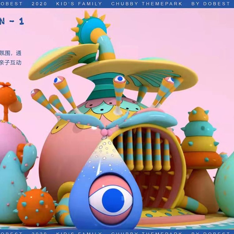 景区庭院公园玻璃钢/泡沫雕塑摆件卡通人物场景玻璃钢美陈
