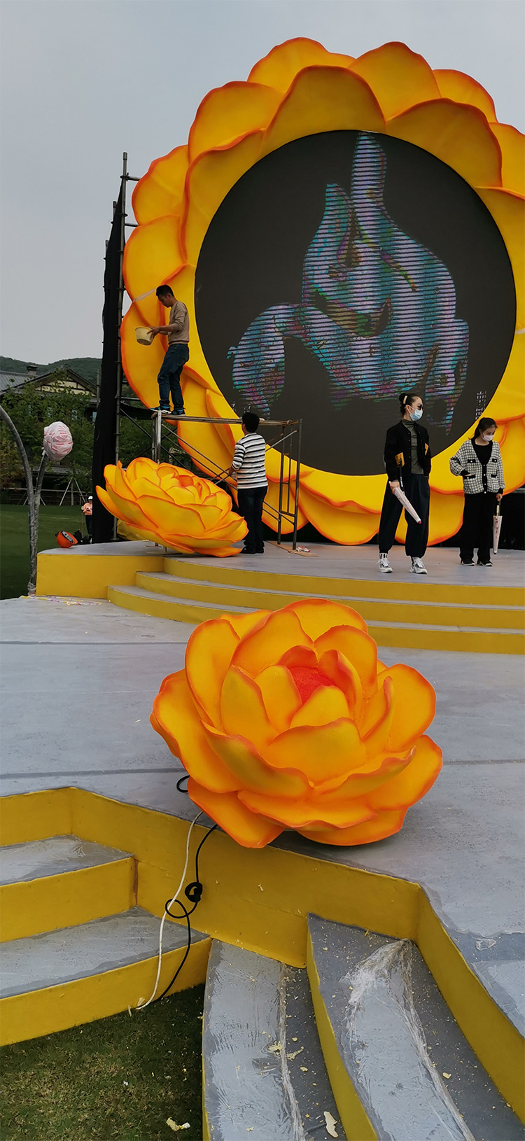 景区庭院公园玻璃钢/泡沫雕塑摆件卡通人物场景玻璃钢美陈