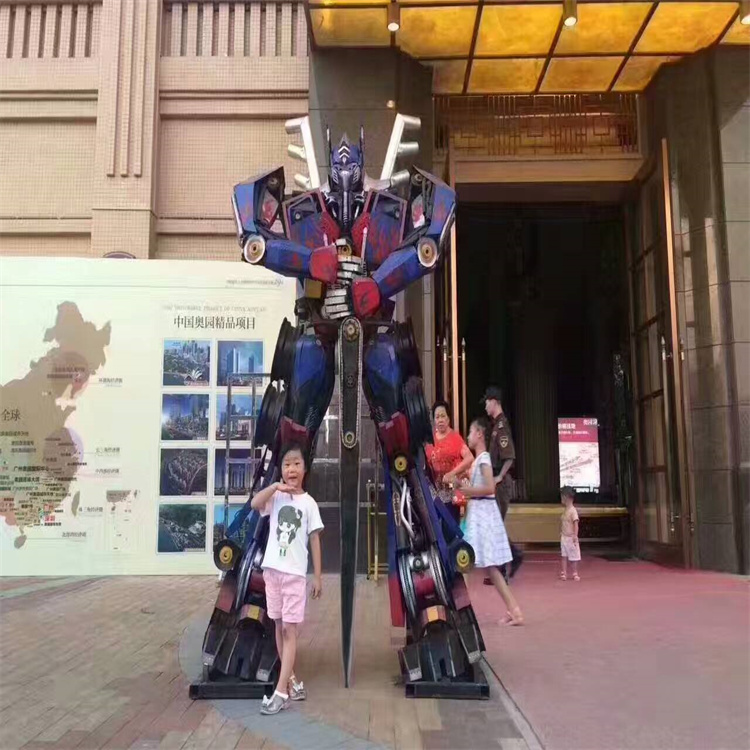 铁艺变形金刚模型出租 各种高度变形金刚现货出租出售