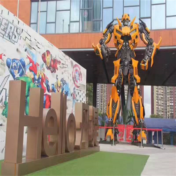 铁艺变形金刚模型出租 各种高度变形金刚现货出租出售