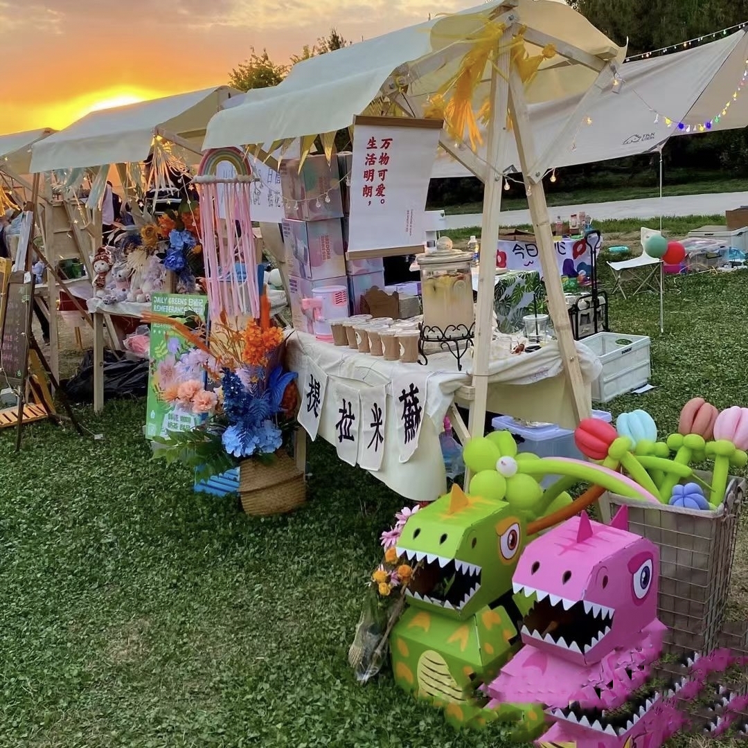 市集摊位展示架户外木质花车网红夜市活动摆摊桌集市会展地产景区