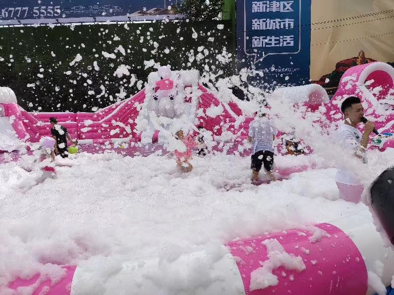 新款水上乐园粉色冰雪世界粉色水上冲关出租粉色滑道粉滑全城租赁