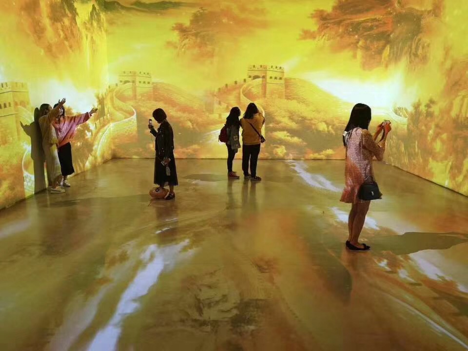 地面互动花海投影装置梦幻鲸鱼投影投影