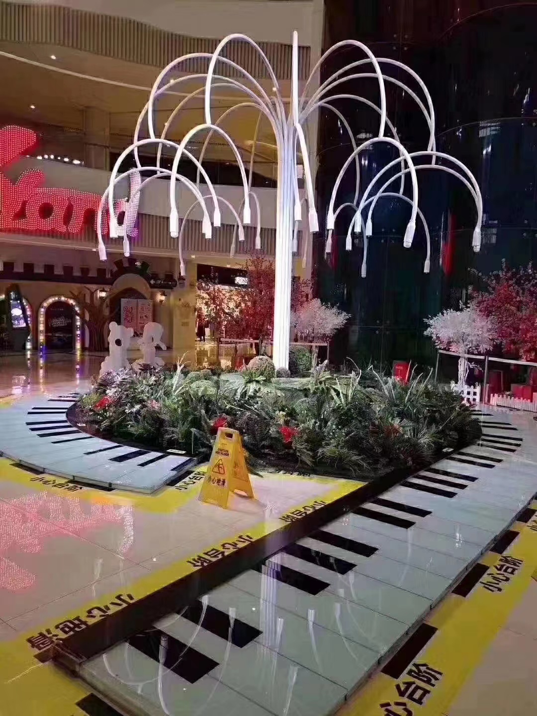 地板钢琴互动装置 脚踩地板钢琴出租出售