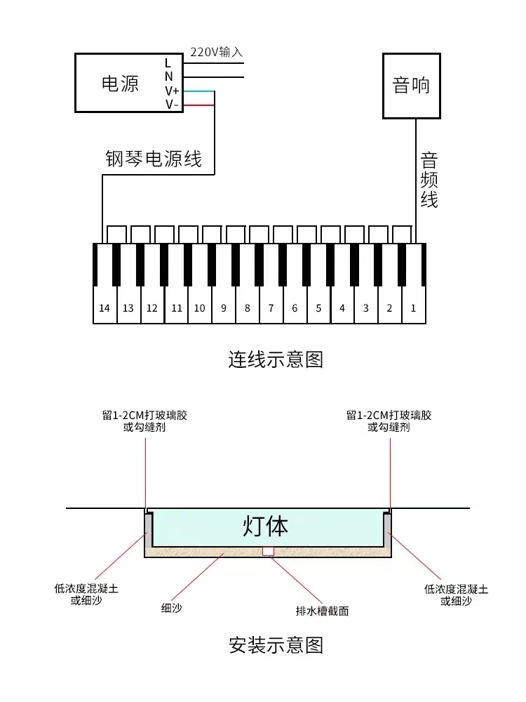 地板钢琴互动装置 脚踩地板钢琴出租出售