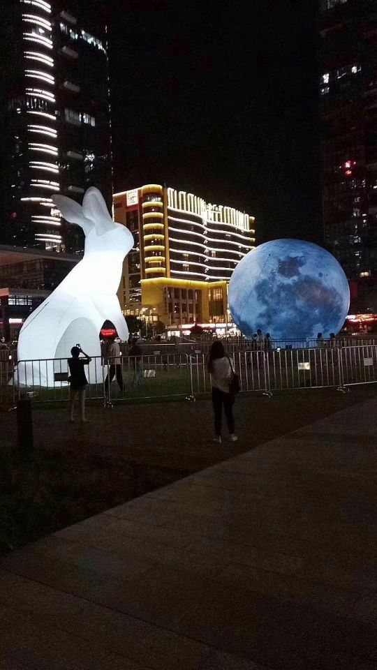 中秋节发光月球，发光玉兔