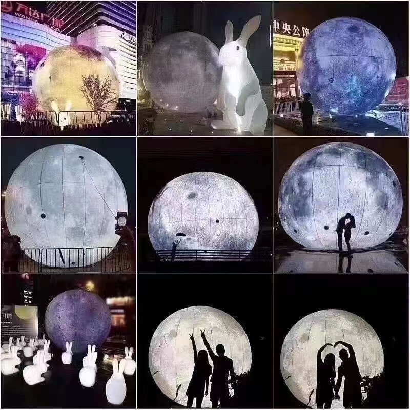 兔年发光兔子月球