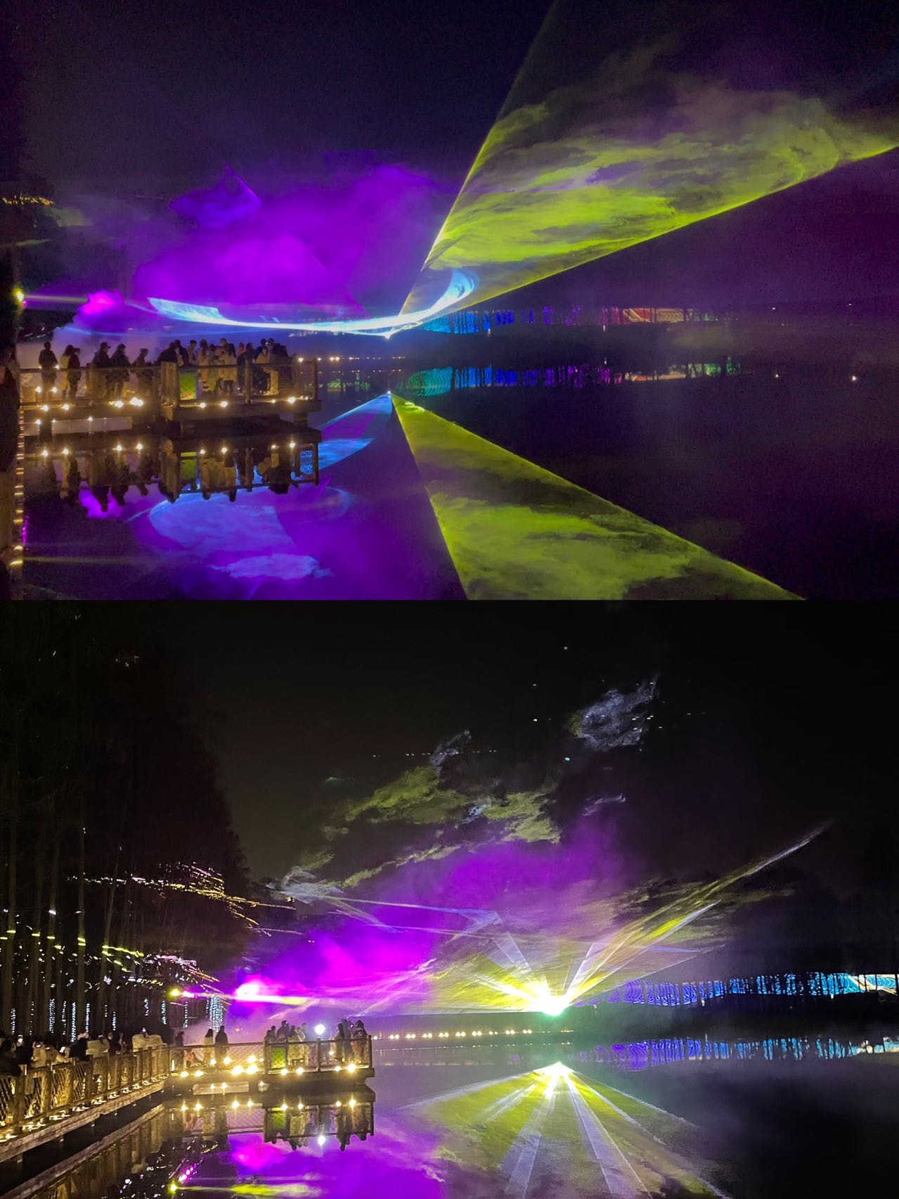 景区夜游激光秀北极之光