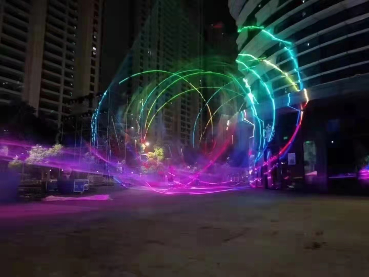 景区夜游激光秀北极之光