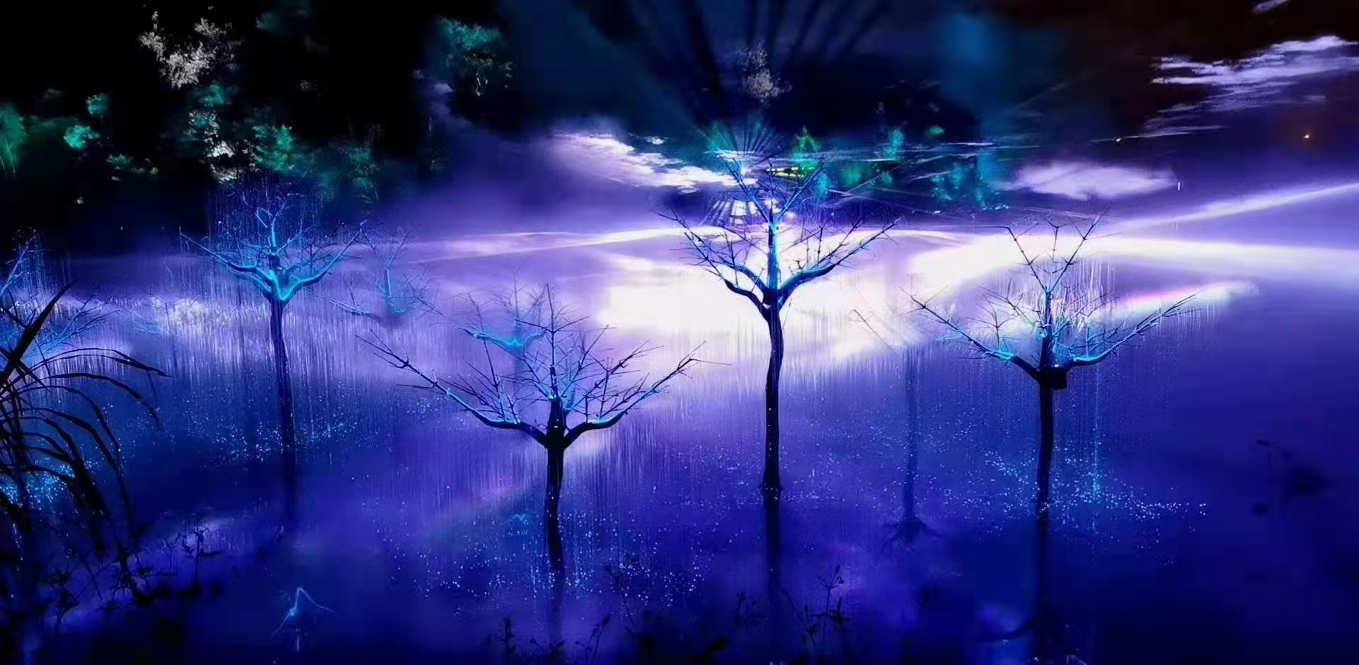 景区夜游激光秀北极之光