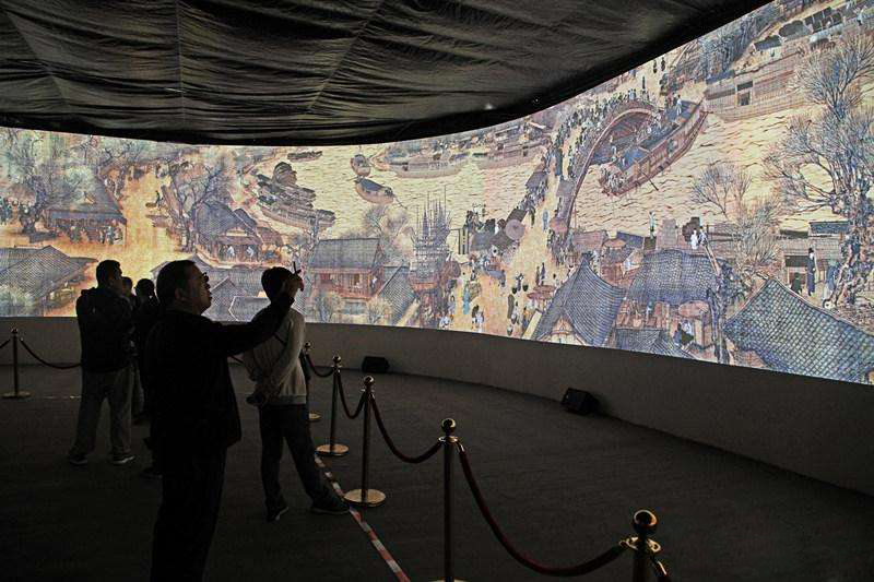 清明上河图裸眼3D投影